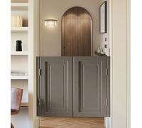 Swinging Doors, Wood Swinging Cafe Doors | Multicolor, Multiple Sizes, for Kitchen Bathroom Bar Hallway Stairs(Dark Gray,74x71cm/29x28in)