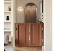 Swinging Doors, Wood Swinging Cafe Doors | Multicolor, Multiple Sizes, for Kitchen Bathroom Bar Hallway Stairs(Brown,74x71cm/29x28in)
