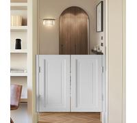 Swinging Doors, Wood Swinging Cafe Doors | Multicolor, Multiple Sizes, for Kitchen Bathroom Bar Hallway Stairs(White,74x71cm/29x28in)
