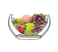 Swinging Fruit Basket Wire Display Basket with detachable Baskets Compact Lightweight Fruit Bowl for Kitchen Counter or Camping Decorative Centrepiece (1 Tier)