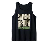Swinging Grandpa Funny Golf Senior Grandpa Tank Top