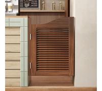 Swinging Half Doors,Western Style Cafe Doors,Solid Wood Cowboy Bar Kitchen,with Double Action Stainless Steel Hinges,Interior Decoration,for Bars, porches-Brown-B-W65×H90cm(Single Door)