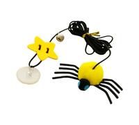 Swinging Hanging Elasticity Rope Playing Stick Bells Spiders Durability Cats Plaything For Indoor Cats Felines Fun Swing