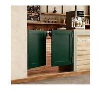 Swinging Louvered Cafe Doors,Solid Wood, Room Divider, Home, Kitchen, Bar，Automatic Closing，with Hinges,180° Opening，for Bathroom Saloon ，Easy to Install(D,W90xH120cm(35.43x47.24in))