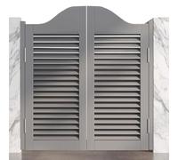 Swinging Louvered Cafe Doors, Solid Wood Saloon Doors with Auto-Close Hinges, Ideal for Kitchen, Pub, and Counter Entrances as Interior Partition Doors