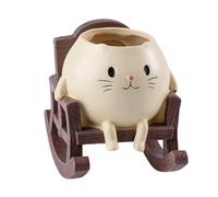 Swinging Plant Pot | Cat Swing Flower Pots For Table - Adorable Plant Containers For Window Sill Outdoor Balcony Living -Room Porch- Indoor