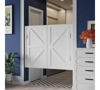 Swinging Saloon Cafe Doors,Half-Door Entrance Partition with Stainless Steel Hinges,Auto Close,Great Double Action Door for Kitchen Bar Barn Hallway Restaurant Balcony(White,2Doors W70xH100cm)