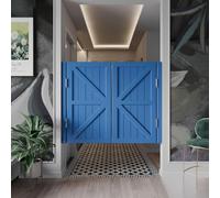 Swinging Saloon Cafe Doors,Half-Door Entrance Partition with Stainless Steel Hinges,Auto Close,Great Double Action Door for Kitchen Bar Barn Hallway Restaurant Balcony(Blue,2Doors W120xH100cm)