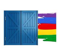 Swinging Saloon Doors for Home Decor - Wooden Cafe Entrance Partition with Hinges Included, Ideal Kitchen and Shop Use