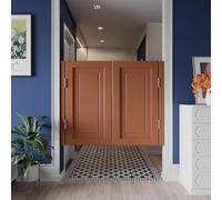 Swinging Saloon Doors - Retro Louvered Half Doors for Interior, Automatic Closing, Easy Installation for Patios and Cafes