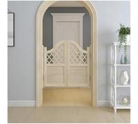 Swinging Saloon Doors, Solid Wood Partition Door, Western Style Cafe Doors, Two-Way Open, Quiet Operation, with Hinges & Hardware, for Stairs Bar Western Entrance(Yellow,W31 XH31/80cmX80cm)