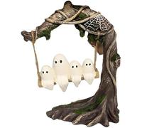 Swinging Shadow: Ghost Swing on Tree, Cute Swinging Ghost Decoration, Halloween Swing Ghost Decoration, Suitable for Indoor, Desktop, Bookshelf, Outdoor