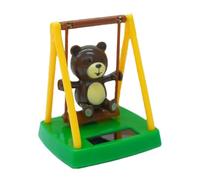 Swinging Solar Dancer Toy - Cute Bear Figurine, Car Dashboard Ornament | Solar Powered Desk Decoration, Dancing Bear Display for Kids Offices Home, Fun Moving Doll for Interior Dashboard Gift Ideas