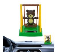 Swinging Solar Dancer Toy, Cute Bear Solar Powered Dancing Doll, Car Interior Ornament for Office Desk & Home Decor