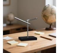 Swinging Sticks Kinetic Sculpture, Kinetic Energy Sculpture & Desktop Toy, Metal Swinging Sticks, Silent Anti-Gravity Pendulum, Modern Art Decor for Home & Office Desktop (Silver-1)