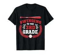 Swinging to The 3rd Grade Baseball First Day of Kids T-Shirt