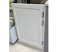 Swinging Wood Bar Door, Single for Laundry, Restaurant Kitchen, Office, Garage, Stainless Steel Hardware, White