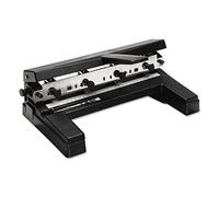 Swingline 3 Hole Punch Heavy Duty, 40 Sheet Capacity Three Hole Puncher 3 Ring, Adjustable 2-4 Hole Paper Punch, Black (74450)