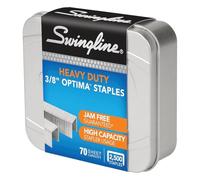Swingline Optima Staples Heavy Duty 3/8" Length No Paper Jam 125/Strips, 2500/Box, 1 Box (35550)