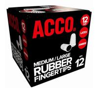 Swingline Rubber Finger Tips, Medium/Large, Size 12, Finger Cots, 12 Count, 1 Pack (54032)