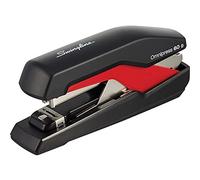 Swingline Stapler, Omnipress 60 Stapler, "Press Anywhere for Easier Use", 60 Sheet Capacity, Black/Red (5000591A)