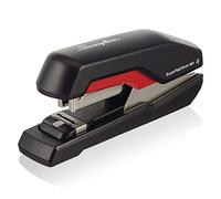 Swingline Stapler, SuperFlatClinch 50, Half Strip Desktop Stapler, 50 Sheet Capacity, Black/Red (5000599A)