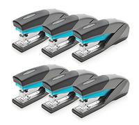 Swingline Staplers, Optima 25, 25 Sheet Capacity, Reduced Effort, Full Size, Blue/Gray, 6 Pack (S7066404CS)
