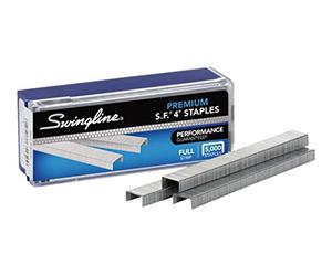 Swingline Staples, Premium, S.F. 4, 0.25", 210 per Strip, 5,000 per Box (S7035450)