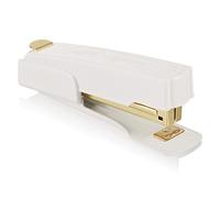 Swingline Vintage Stapler, 20 Sheet Capacity, Jam Free, Compact, Built-in Staple Remover, Metal, White and Gold (S7042301AZ)