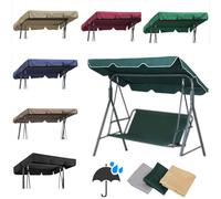 Swings Replacement Roof Garden Swings Cover Waterproof Windproof Anti UV For Outdoor Replacement Roof Universal Swing Replacement Cover Sun Canopy Swing Roof,F,190cm*132cm*15cm