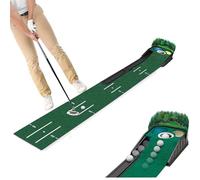 SWINGTEK Golf Putting Mat for Indoor, Putting Green Training Equipment with Ball Return, Mini Golf Practice Training Aid for Home and Office, Golf Gifts