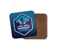 Swinley Forest Square Coaster - Mountain UK Resort Bike Park MTB Route Sport Trails Biker Fan Hobby Travel Kitchen Drink #82510