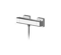 Balterley Thermostatic Shower Mixer Bar Valve, Square Shower Bar Mixer for Bathroom, Wall Mount Bathroom Thermostatic Mixing Valve for Showers, Anti Scald - 261 x 65 x 55mm (Chrome)