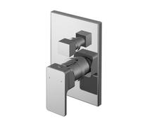 Swinscoe Square Concealed Manual Shower Valve With Diverter (2 Outlets) - Chrome - Balterley