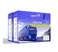 SWIPARO - Certified Tachograph Paper Rolls - Thermal Paper for All Truck Digital Tachographs - 57/8mm (Pack of 6)
