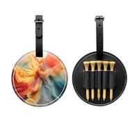 Swipe Black Printed Golf tee Storage Bag - Portable Design, Easy to Organize tee