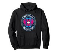 Swiping Left On The Right Swiping Left Badge Pullover Hoodie