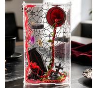 Swirge 16PCS Gothic Jumping Spider Habitat Decor Set Hide Cave Accessories