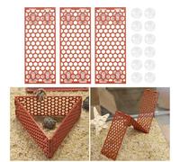 Swirge 3 in 1 Hermit Crabs Climbing Ladder, 3PCS Hermit Crab Climb Wall, Small Animal Tank Accessories for Crabs Jumping Spider