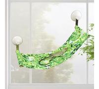 Swirge Bearded Dragon Hammock for Window, Bearded Dragon Window Perch with Suction Cups, Reptile Tank Accessories Suitable for Lizard Leopard Gecko Chameleon Kitten Rat (Green)