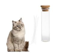 Swirge Cat Whisker Jar, Cat Whisker Collector, Transparent Glass Cat Whisker Vase, Pet Keepsake Box, Loss of Cat Sympathy Gift