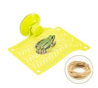 Swirge Frog Hammock with Suction Cup, ABS Habitat Platform for Tree Frog, Reptile Tank Accessories, Terrarium Decor for Bearded Dragons, Spider, Toad