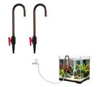 Swirge Hands-Free Aquarium Water Changer Hook with Flow Control, 2 PCS PVC Fish Tank Water Filler for 1/2", 5/8", 3/4" Hose