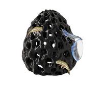 Swirge Shrimp Dome Hide, Shrimp Hides for Aquarium, Betta Fish Hideout with Suction Cup, Betta Habitat Tank Ornament Accessories, Aquarium Decor for Small Fish Guppy Hiding Resting (Black)