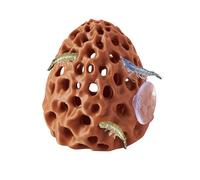 Swirge Shrimp Dome Hide, Shrimp Hides for Aquarium, Betta Fish Hideout with Suction Cup, Betta Habitat Tank Ornament Accessories, Aquarium Decor for Small Fish Guppy Hiding Resting (Brown)