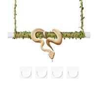 Swirge Snake Enrichment Climbing Stick, 15.55-24.4Inch Adjustable Climber for Corn Snakes,Swing Climbing Toy for Snakes, Ball Python Tank Accessories, Snake Tank Decor