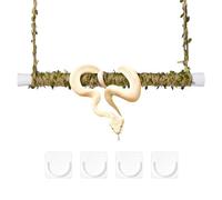 Swirge Snake Enrichment Climbing Stick, 19.7-35.4 Inch Adjustable Climber for Corn Snakes,Swing Climbing Toy for Snakes, Ball Python Tank Accessories, Snake Tank Decor (19 Inch)
