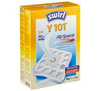 Swirl Y 101 AirSpace Vacuum Cleaner Bags for AEG Vacuum Cleaners, Highly Absorbent, Mounting Plate, 4 Bags + 1 Filter