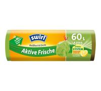Swirl® Active Fresh Bin Liners 60 L Tear-Resistant & Tight Anti-Odour Pack of 8