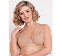 Swirl Balcony Bra Embroidered Underwired Lingerie Flirtelle Beige 34K